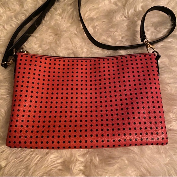 EUC Fossil pink polka dot crossbody - Picture 2 of 7